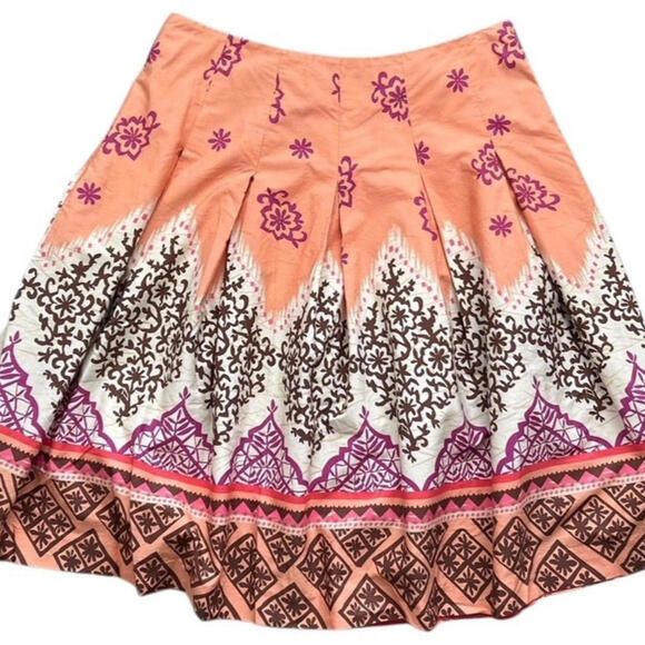 Jones Wear Jeans Midi Skirt Size 12 Boho Peasant 100% Cotton Gypsy Cottage Indie - Picture 1 of 8